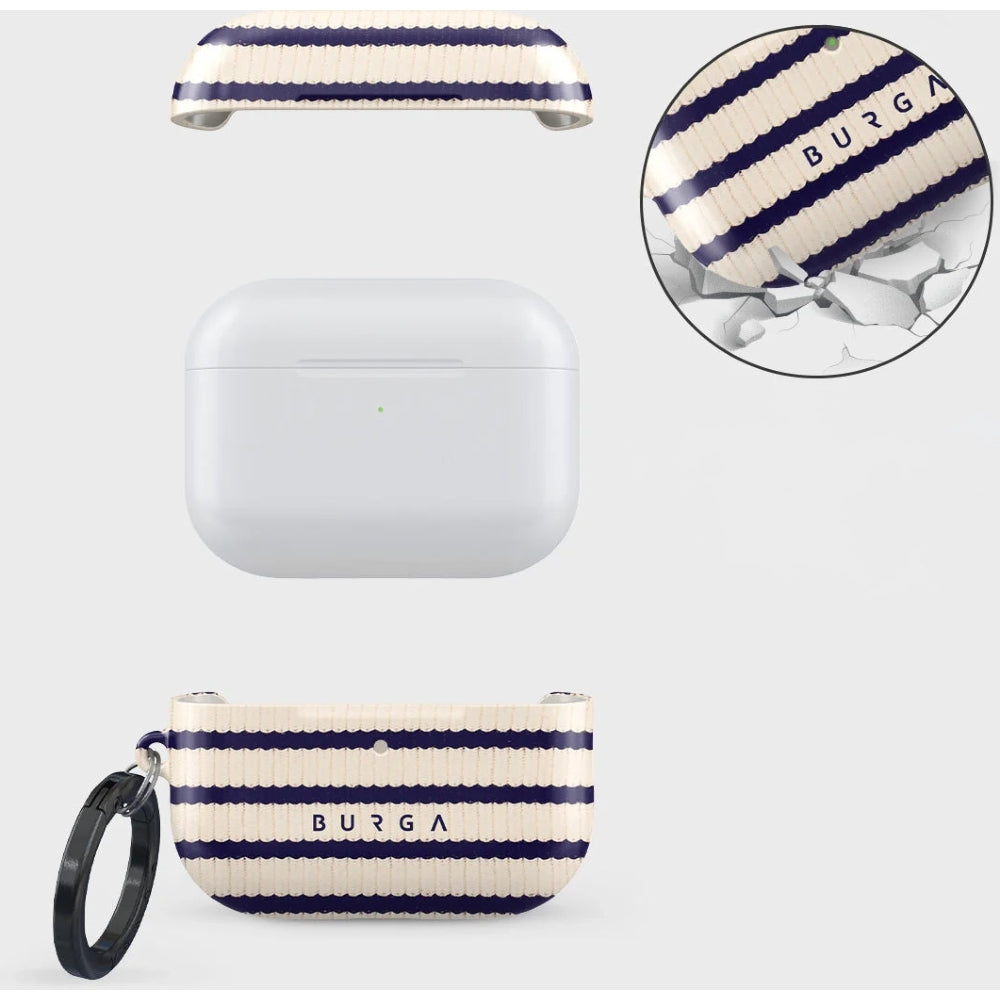 Schutzhülle für AirPods Pro 3, Burga Old Money, Beige gestreift