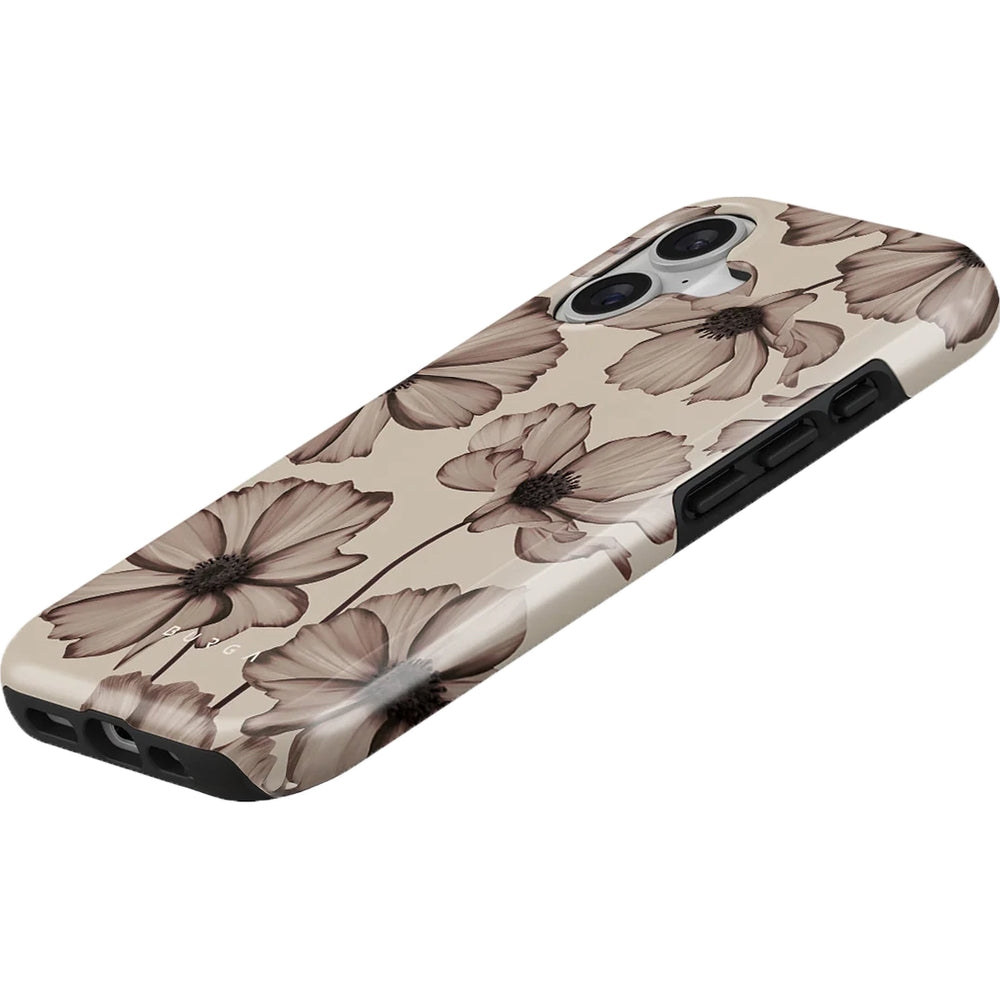 Handyhülle für iPhone 17, Burga Barely Yours Tough Magnetic, braun mit Blumenmuster