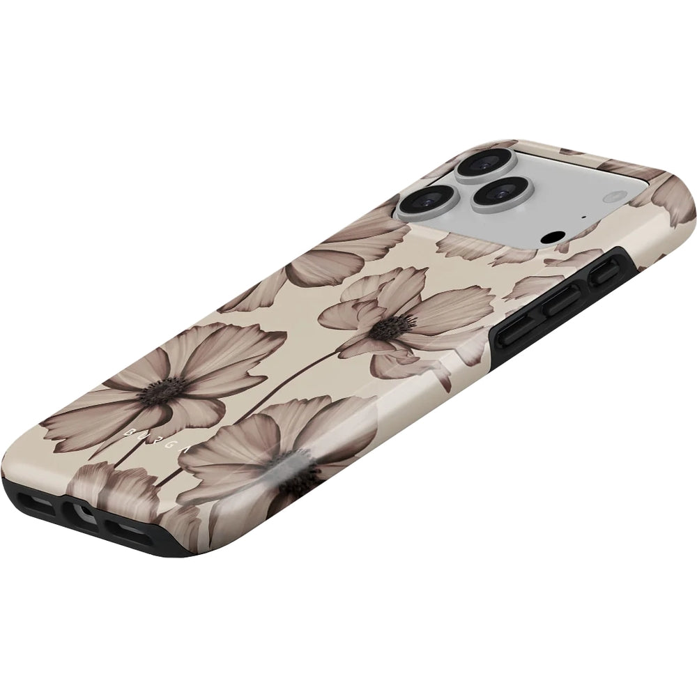 Handyhülle für iPhone 17 Pro Max, Burga Barely Yours Tough Magnetic, braun mit Blumenmuster
