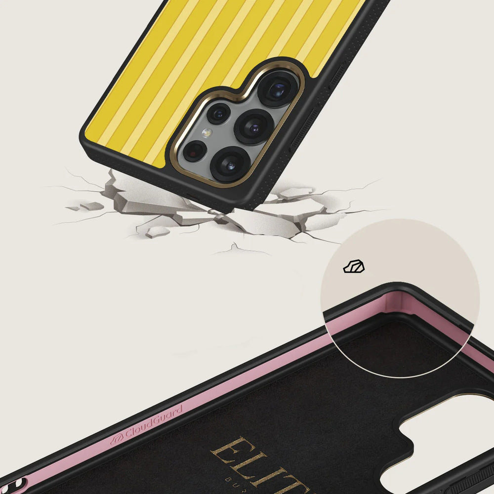 Handyhülle für Galaxy S25 Ultra, Burga Elite Dark MagSafe, Sunbreak Gold