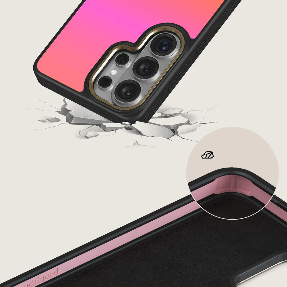 Handyhülle für Galaxy S26 Ultra, Burga Elite Dark MagSafe, Sunset Club Gold