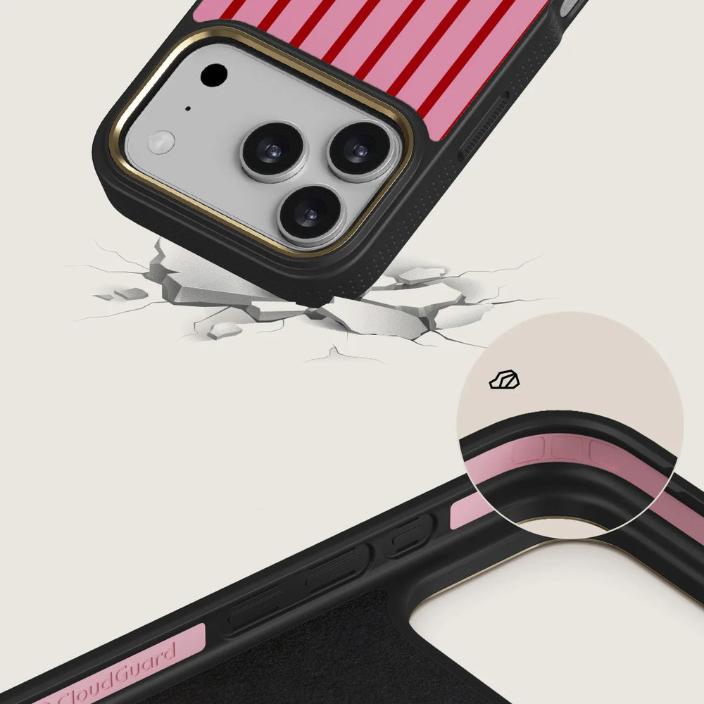 Handyhülle für iPhone 17 Pro, Burga Elite Dark MagSafe, Favorite Bikini Gold
