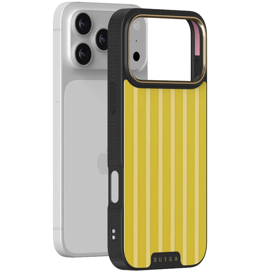 Handyhülle für iPhone 17 Pro Max, Burga Elite Dark MagSafe, Sunbreak Gold