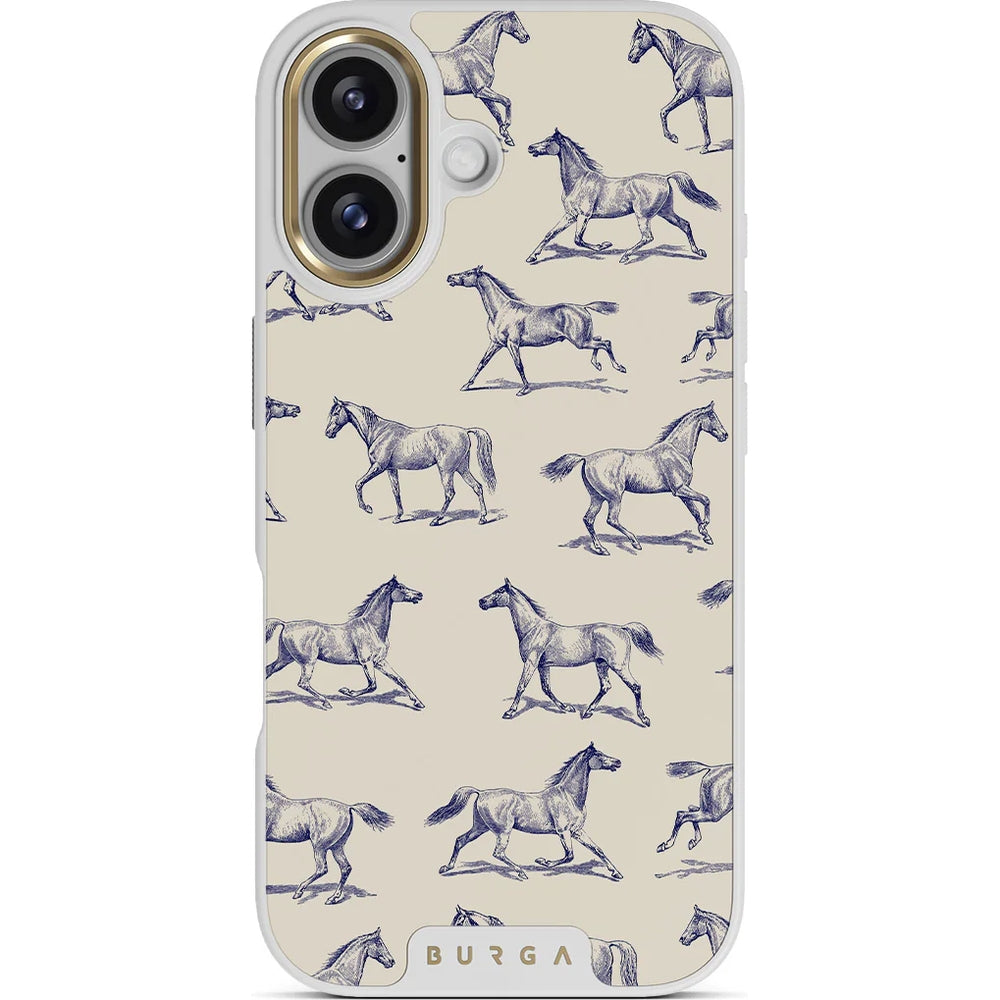 Handyhülle für iPhone 17, Burga Elite Light MagSafe, Derby Race Gold