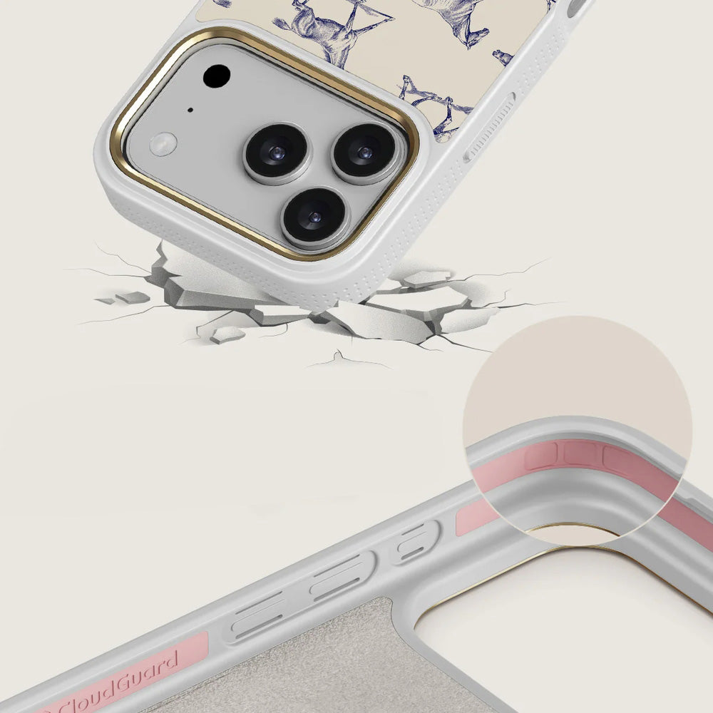 Handyhülle für iPhone 17 Pro, Burga Elite Light MagSafe, Derby Race Gold