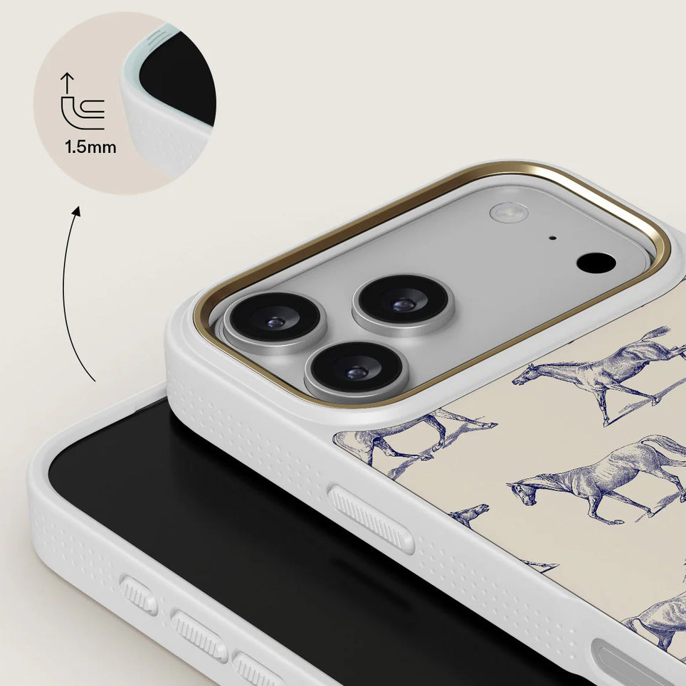 Handyhülle für iPhone 17 Pro Max, Burga Elite Light MagSafe, Derby Race Gold