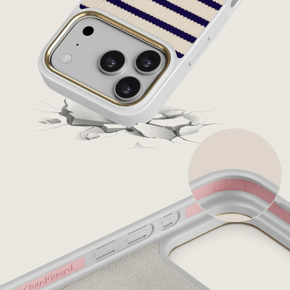Handyhülle für iPhone 17 Pro, Burga Elite Light MagSafe, Old Money Gold
