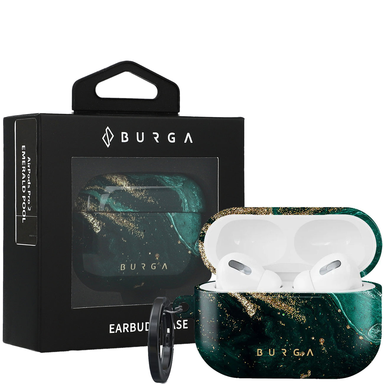 Schutzhülle für AirPods Pro 2, Burga Emerald Pool Tough, Mehrfarbig Marine