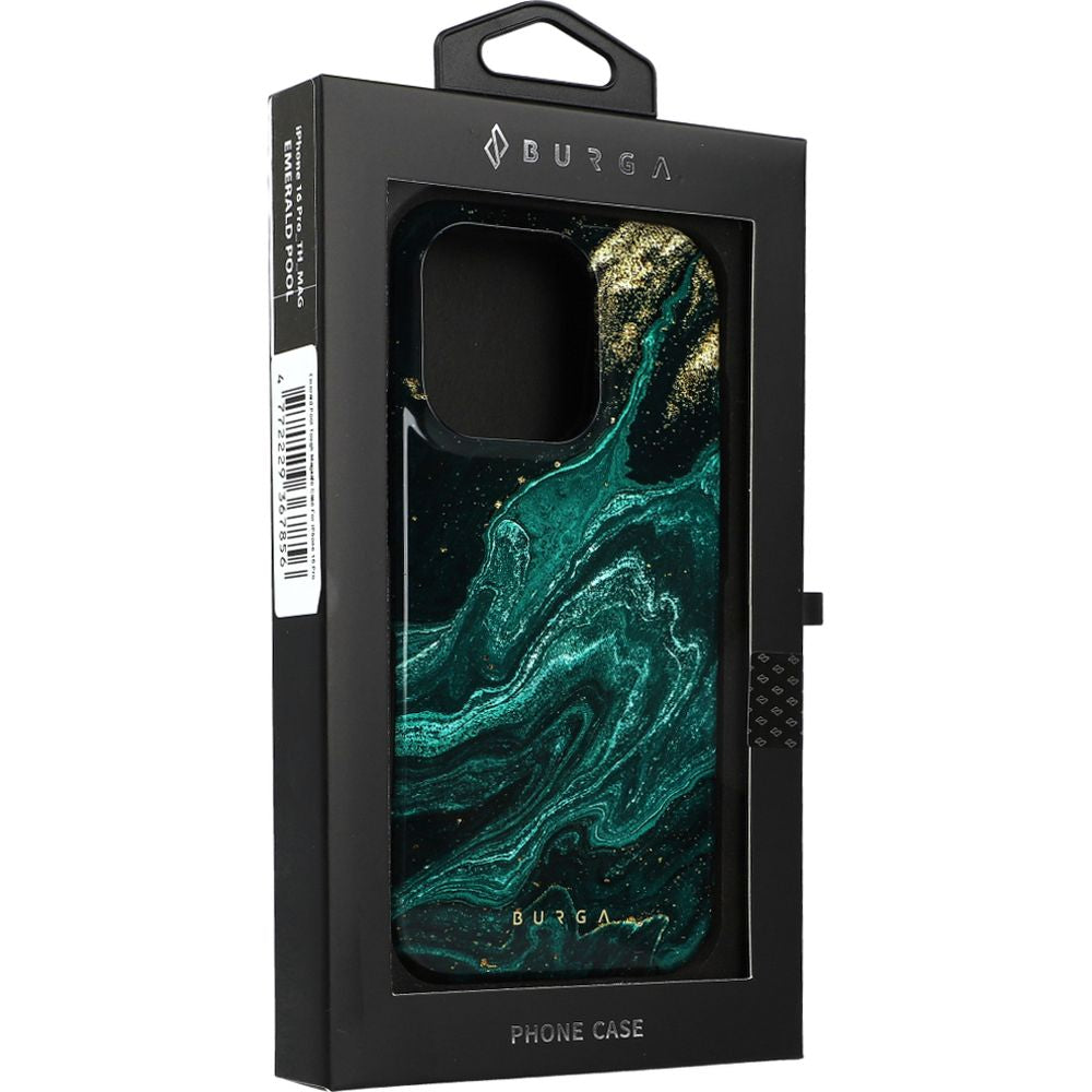 Handyhülle für iPhone 16 Pro, Burga Emerald Pool Tough Magnetic, Mehrfarbig marine