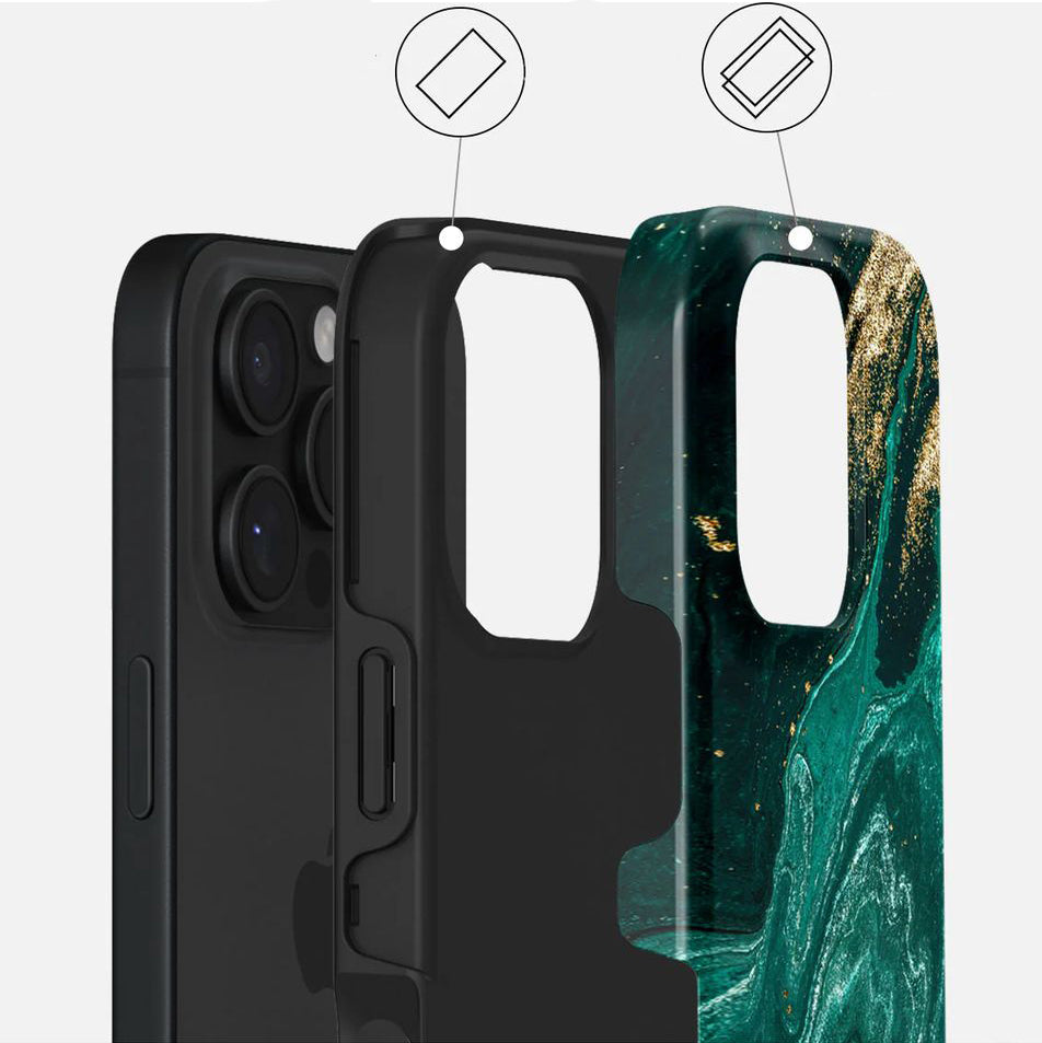 Handyhülle für iPhone 16 Pro, Burga Emerald Pool Tough Magnetic, Mehrfarbig marine
