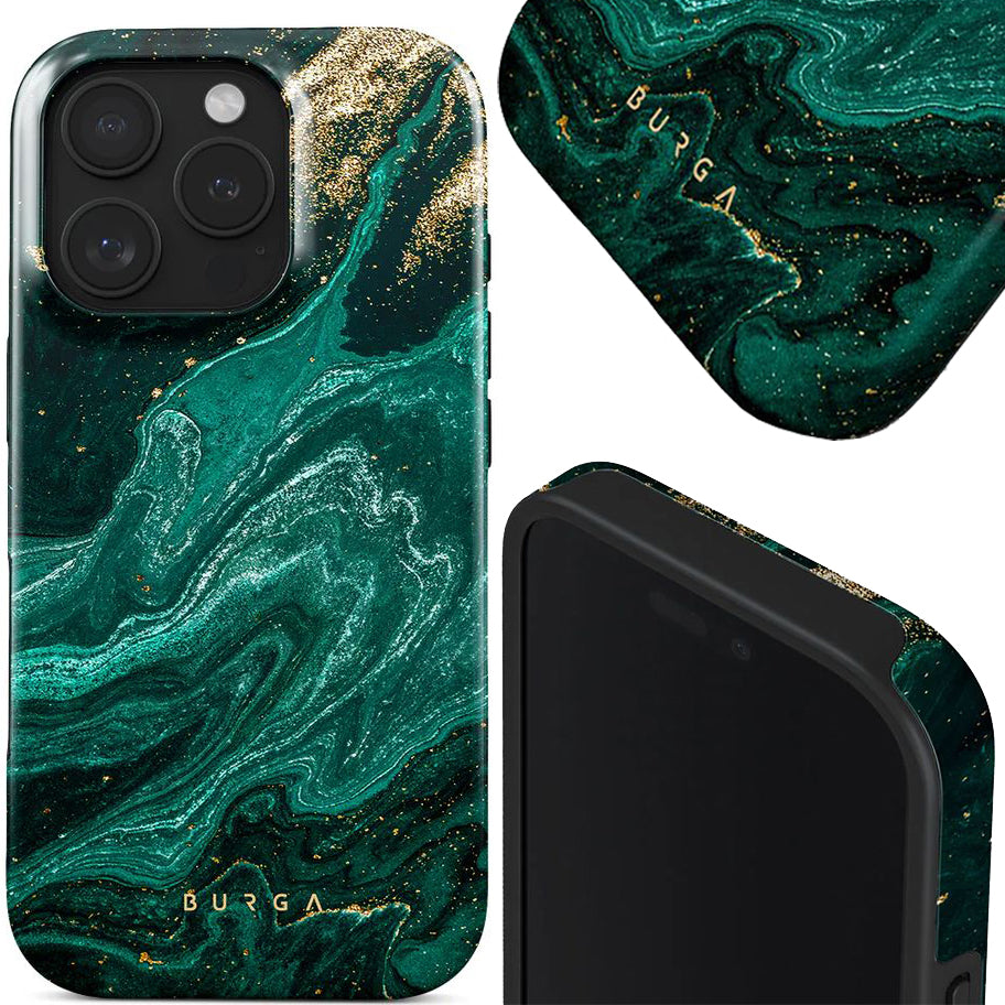 Handyhülle für iPhone 16 Pro, Burga Emerald Pool Tough Magnetic, Mehrfarbig marine