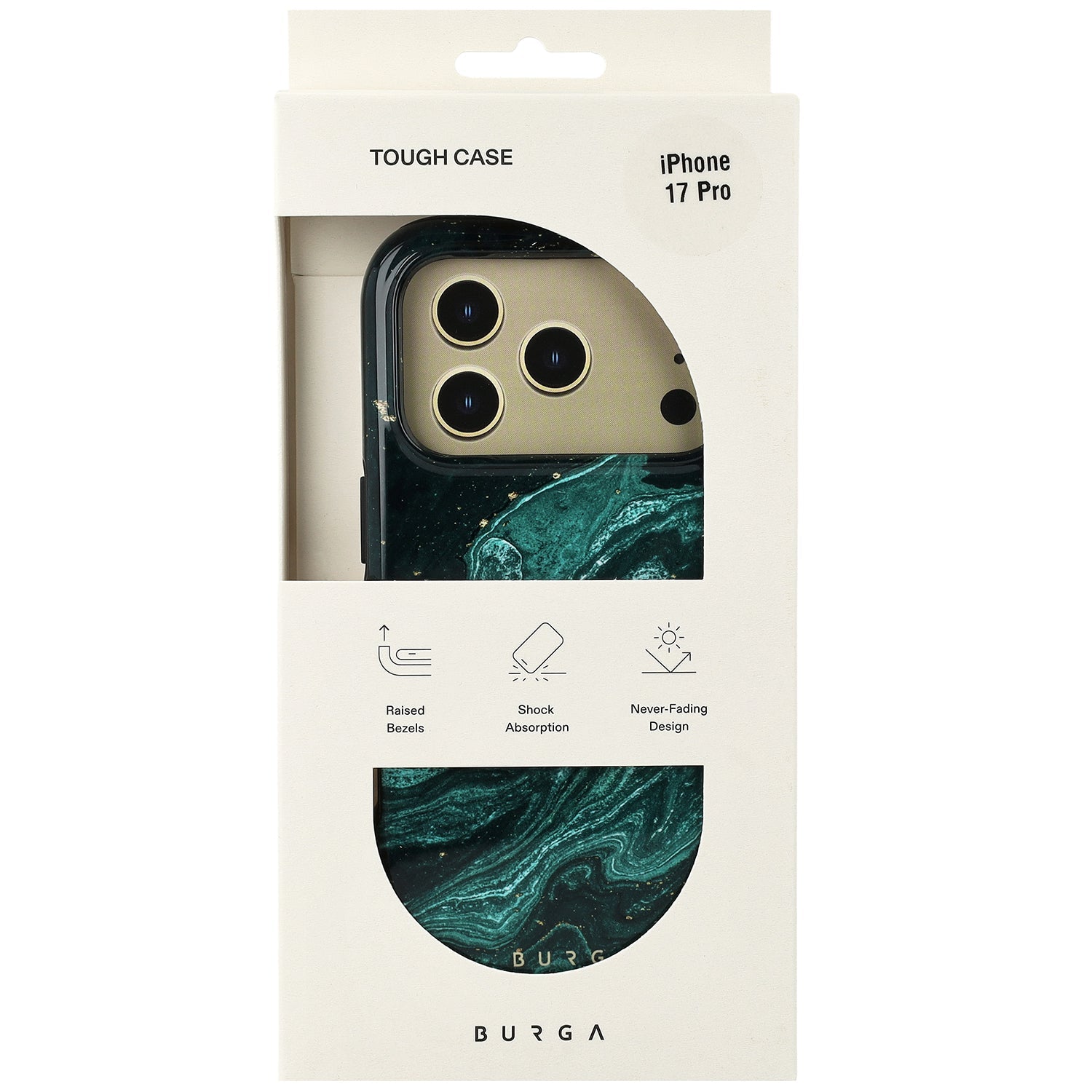 Handyhülle für iPhone 17 Pro, Burga Emerald Pool Tough Magnetic, Mehrfarbig marine