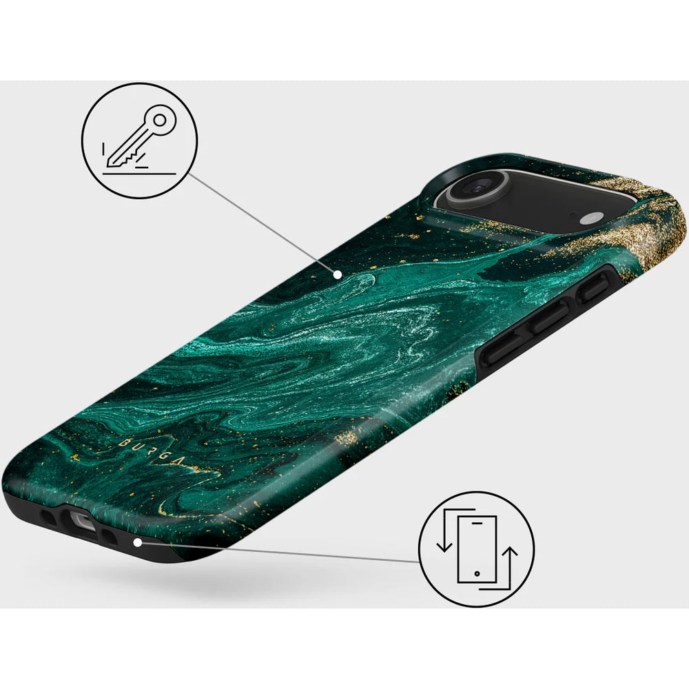 Handyhülle für iPhone 17 Pro, Burga Emerald Pool Tough Magnetic, Mehrfarbig marine