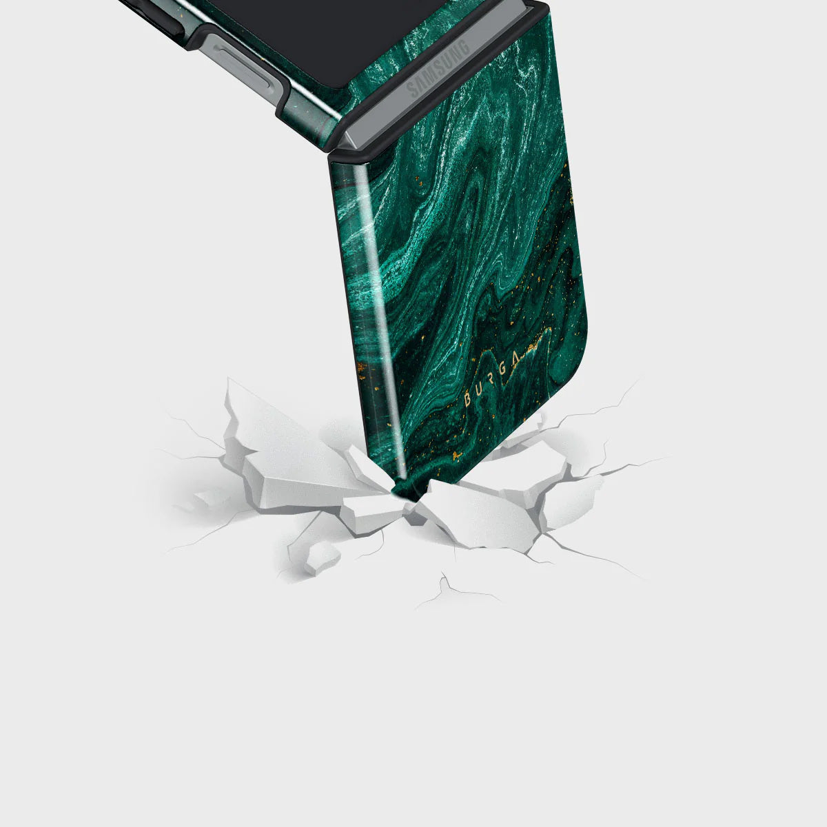 Handyhülle für Galaxy Z Flip7 FE / Z Flip6, Burga Emerald Pool Tough, Mehrfarbig Marine