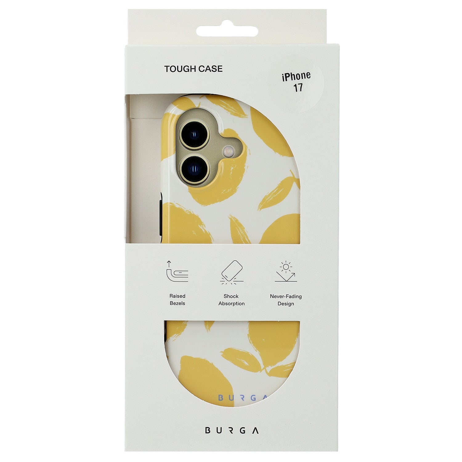 Handyhülle für iPhone 17, Burga Lemon Tart Tough Magnetic, Gelb mit Zitronenmuster