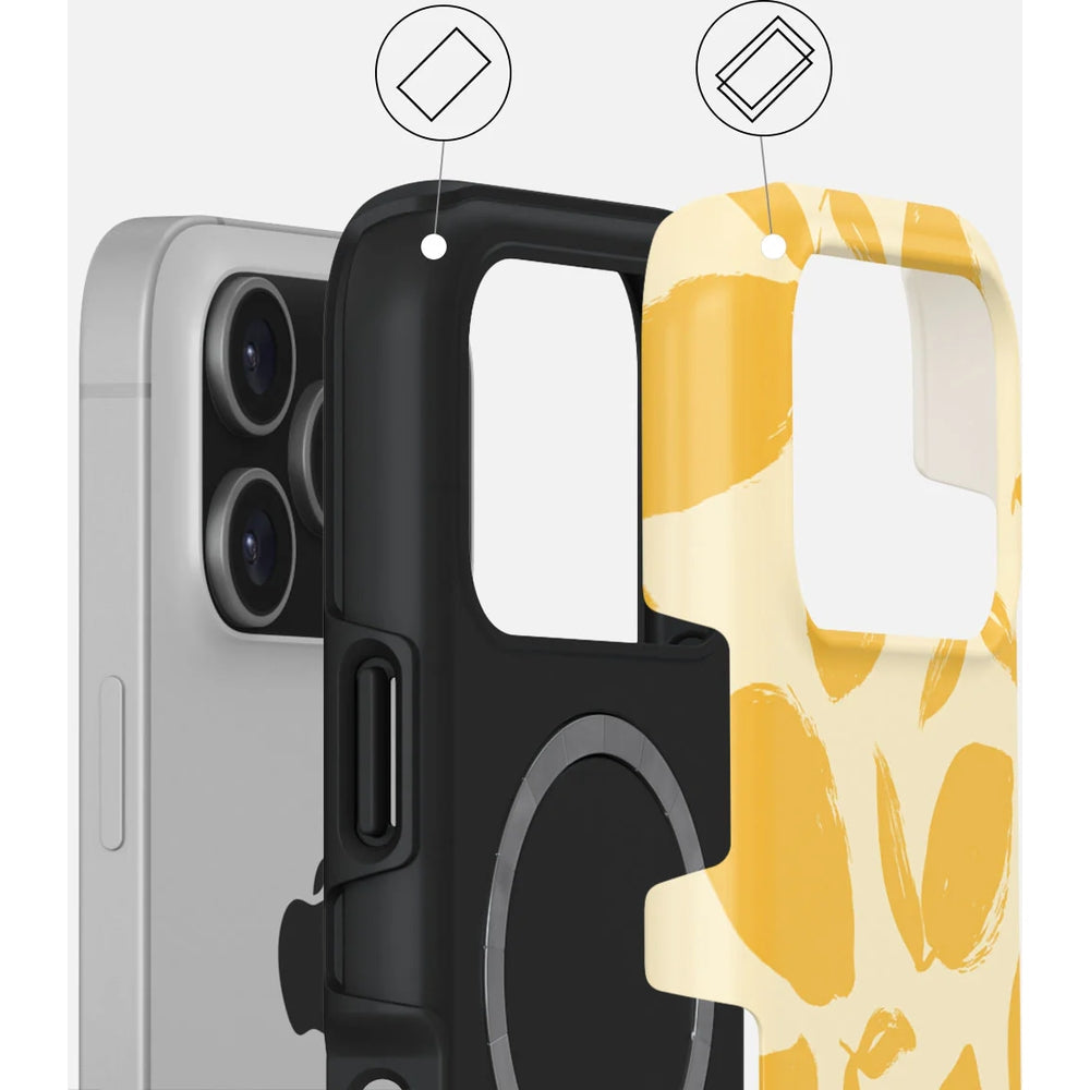 Handyhülle für iPhone Air, Burga Lemon Tart Tough Magnetic, Gelb mit Zitronenmuster