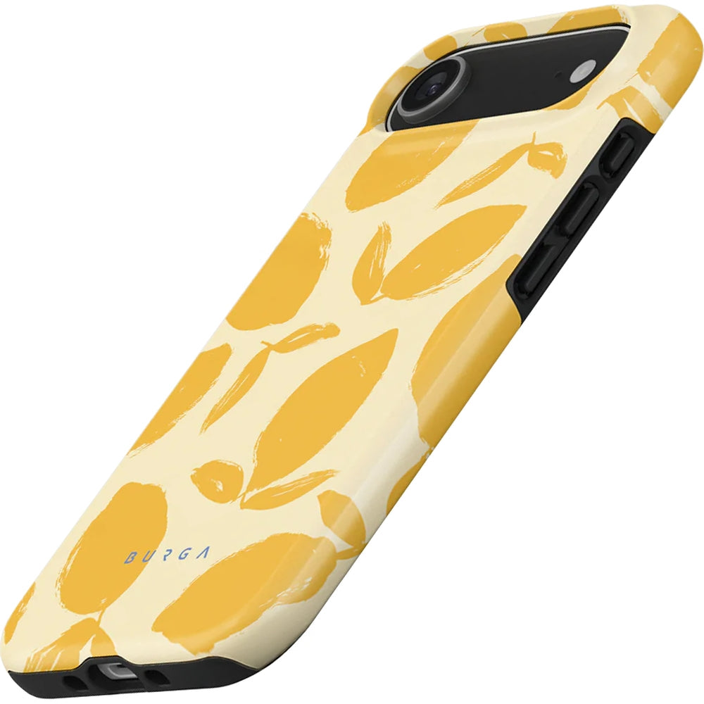 Handyhülle für iPhone 17 Pro, Burga Lemon Tart Tough Magnetic, Gelb mit Zitronenmuster