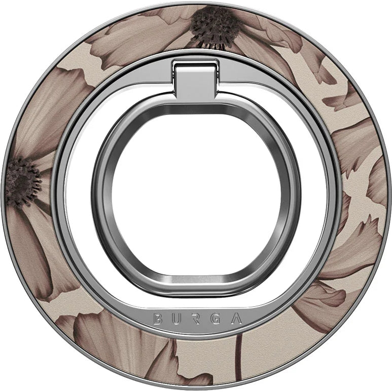 Finger-Magnet-Halterung / Ständer, Burga Barely Yours, Beige mit Blumenmuster