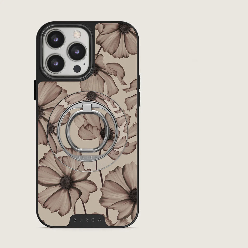 Finger-Magnet-Halterung / Ständer, Burga Barely Yours, Beige mit Blumenmuster