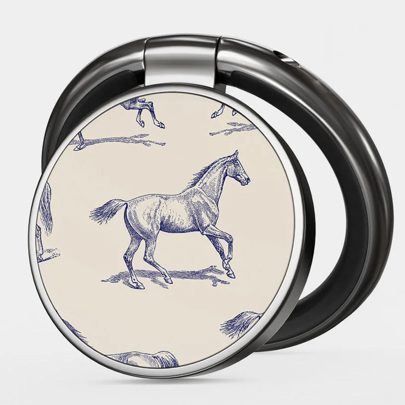 Finger-Magnet-Halterung / Ständer, Burga Derby Race, Beige mit Blau