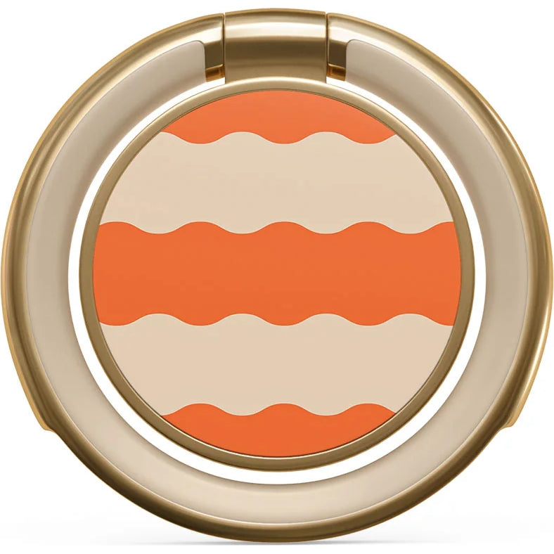 Haltering für Smartphone, Burga Printable Ring Holder, mit 360° Rotation und Standfunktion, Papaya, Beige-orange