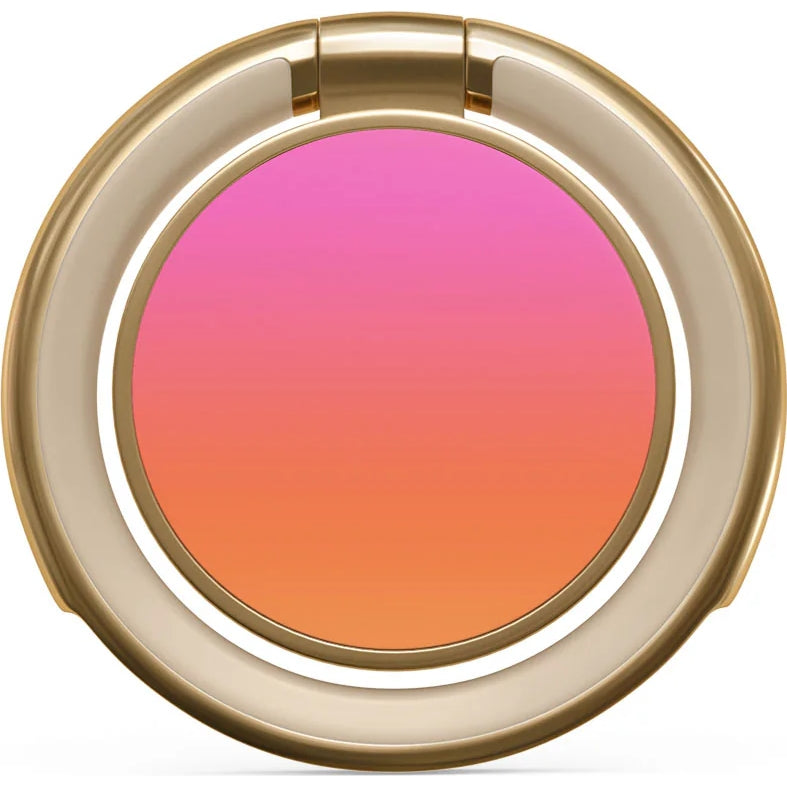 Haltering für Smartphone, Burga Printable Ring Holder, mit 360° Rotation und Standfunktion, Sunset Club, Rosa mit Orange