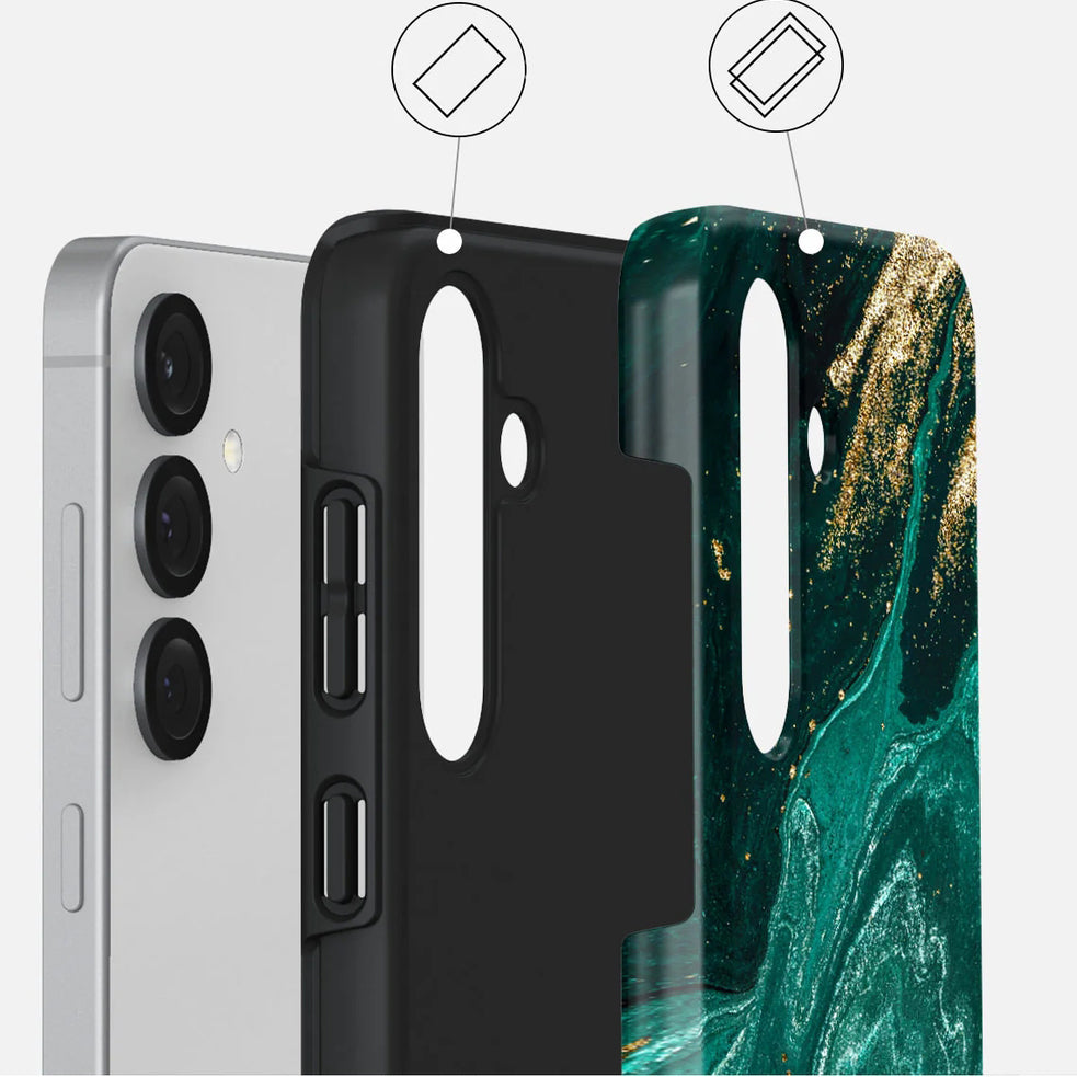 Handyhülle für Galaxy S25, Burga Emerald Pool Tough, Mehrfarbig marine