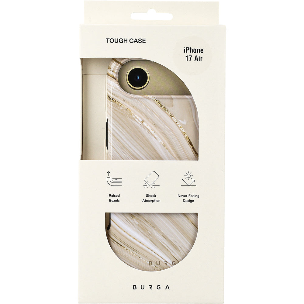 Handyhülle für iPhone Air, Burga Full Glam Tough Magnetic, Beige gemustert