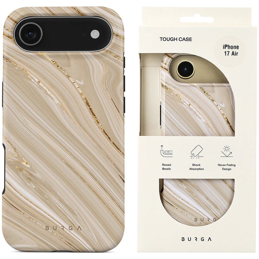 Handyhülle für iPhone Air, Burga Full Glam Tough Magnetic, Beige gemustert