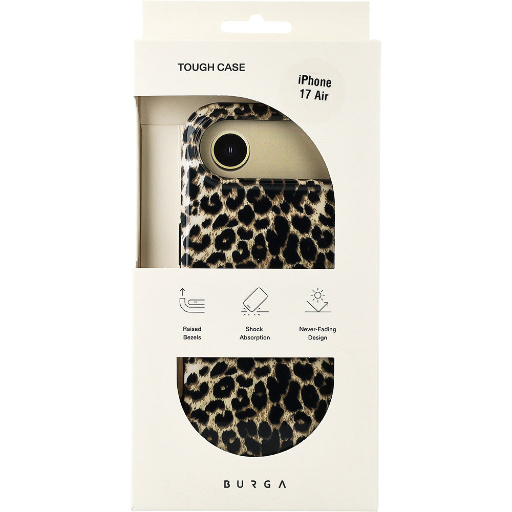 Handyhülle für iPhone Air, Burga Player Tough Magnetic, Braun mit Leopardenmuster