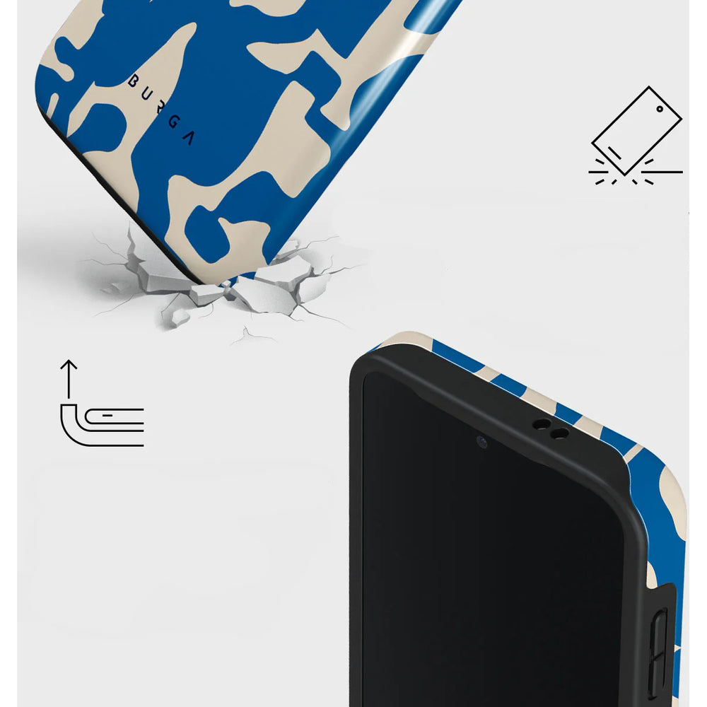 Handyhülle für Galaxy S24 Plus, Burga Mirage Tough, Beige und Blau