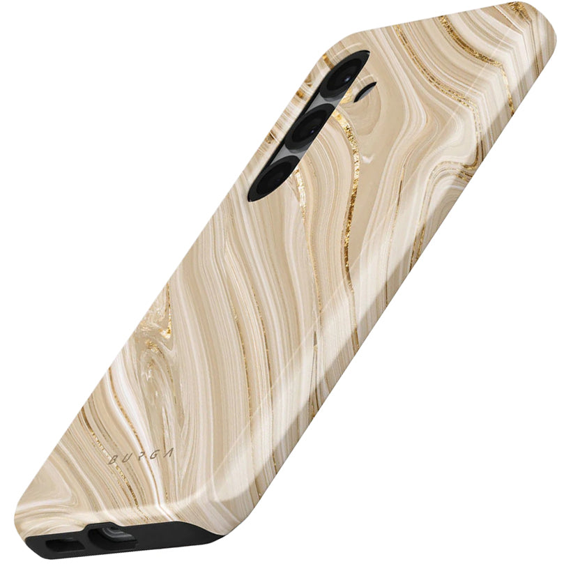 Handyhülle für Galaxy S25, Burga Full Glam Tough, Beige gemustert