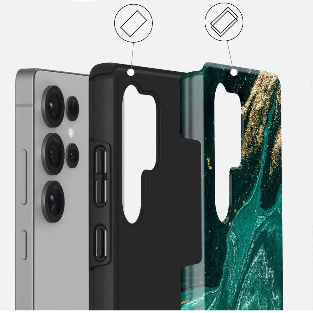 Handyhülle für Galaxy S25 Ultra, Burga Emerald Pool Tough, Mehrfarbig marine