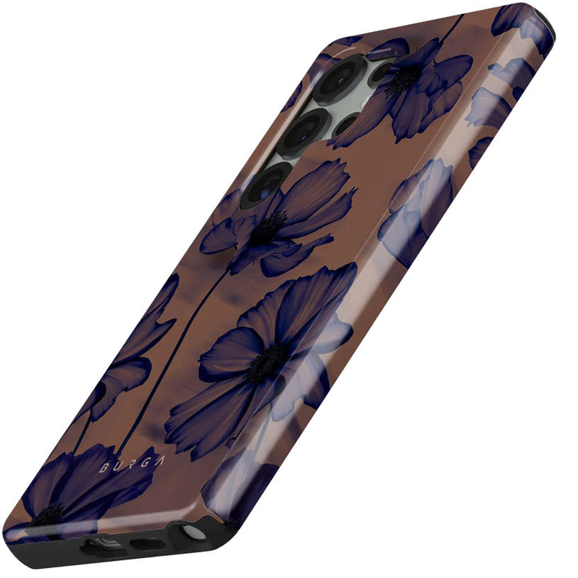 Handyhülle für Galaxy S25 Ultra, Burga Velvet Night Tough, Braun und marineblau