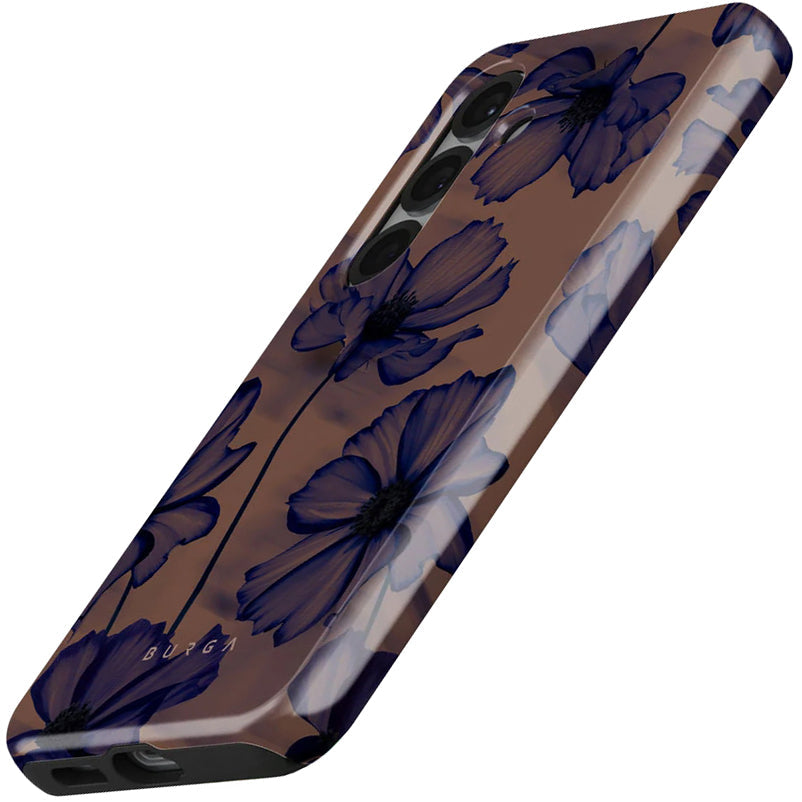 Handyhülle für Galaxy S25, Burga Velvet Night Tough, Braun und marineblau