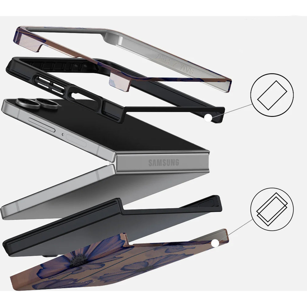 Handyhülle für Galaxy Z Flip7, Burga Tough, Velvet Night