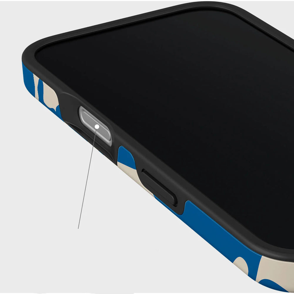Handyhülle für iPhone 16, Burga Mirage Tough, Beige und Blau