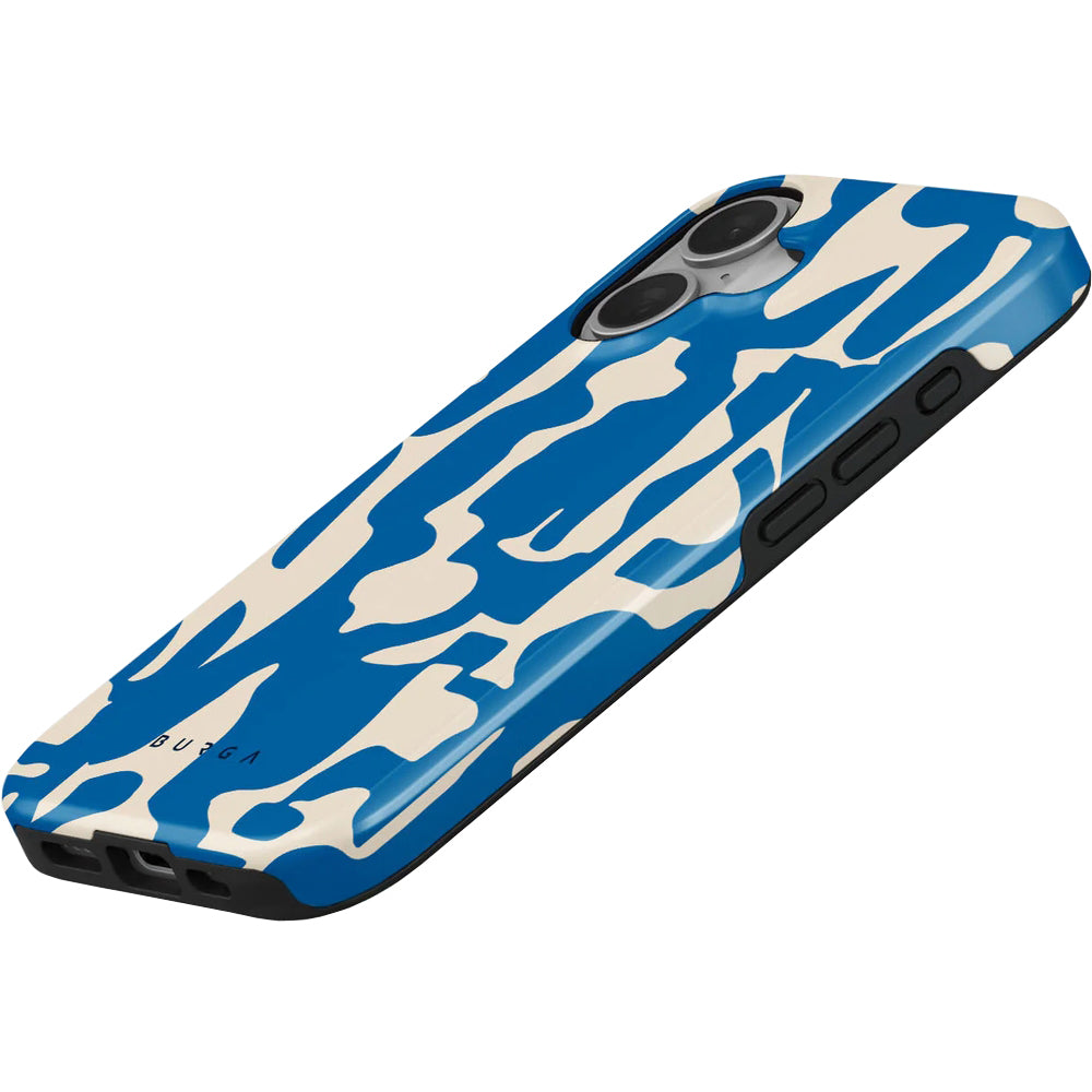 Handyhülle für iPhone 16, Burga Mirage Tough, Beige und Blau