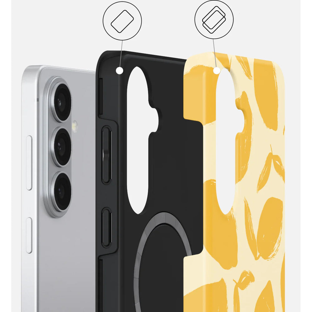 Handyhülle für Galaxy S26 Plus, Burga Tough Magnetic, Lemon Tart