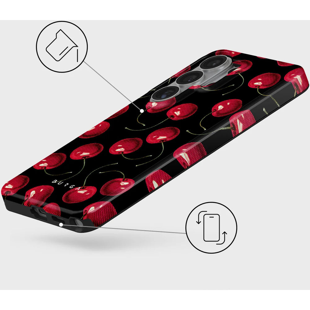 Handyhülle für Galaxy S26 Ultra, Burga Tough Magnetic, Cherrybomb