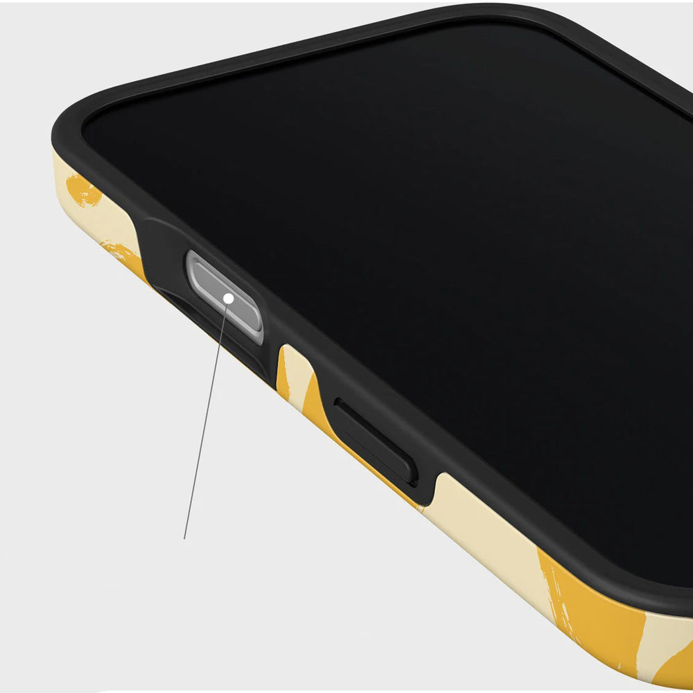Handyhülle für iPhone 16, Burga Lemon Tart Tough Magnetic, Gelb mit Zitronenmuster