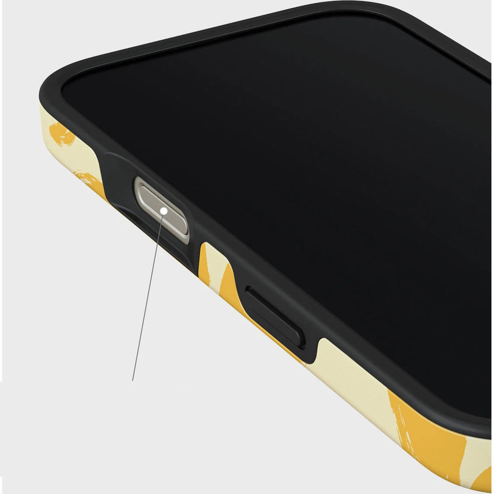 Handyhülle für iPhone 16 Pro Max, Burga Lemon Tart Tough Magnetic, Gelb mit Zitronenmuster