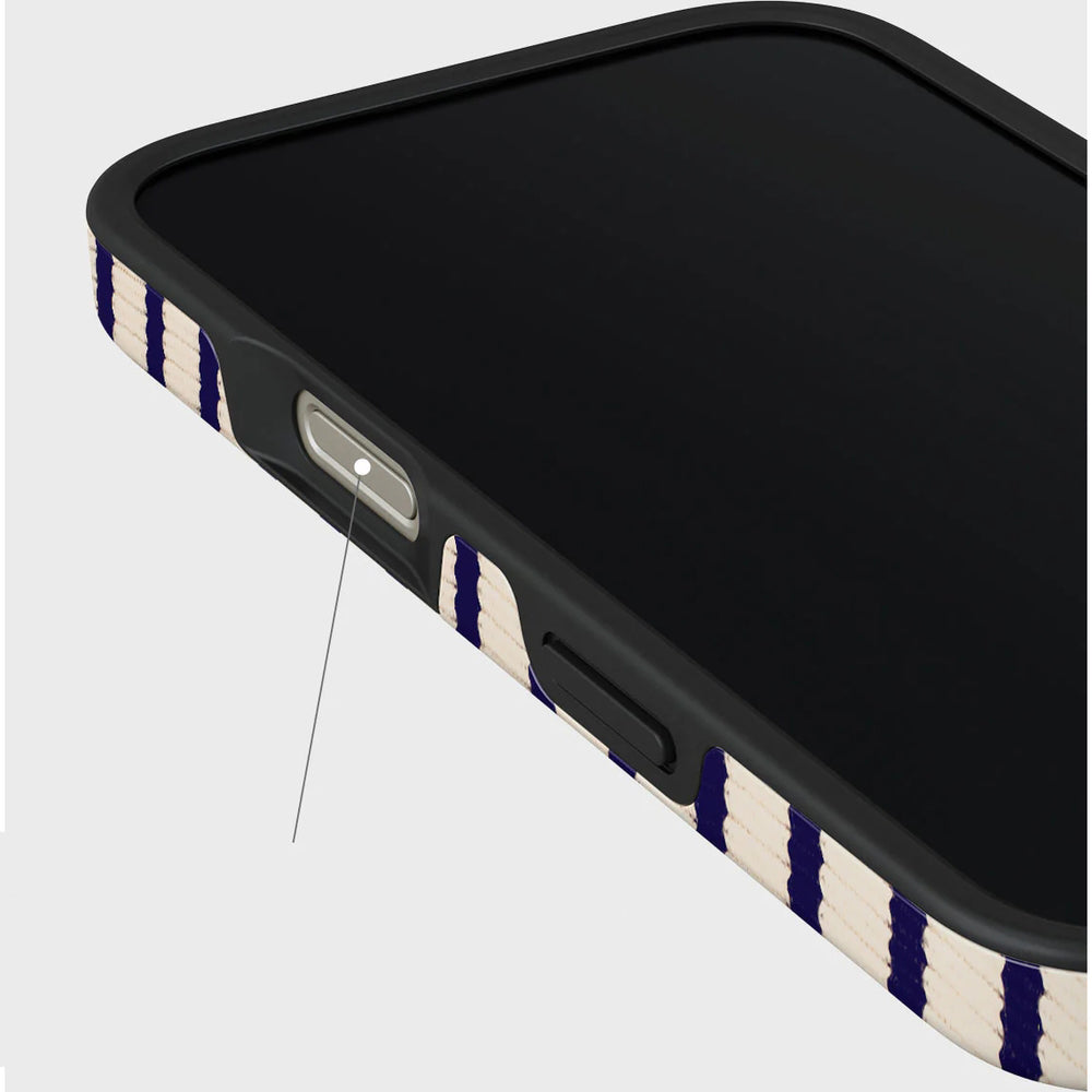 Handyhülle für iPhone 16 Pro, Burga Old Money Tough Magnetic, Beige und marineblau
