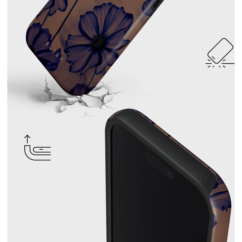 Handyhülle für iPhone 17, Burga Velvet Night Tough Magnetic, Braun und marineblau