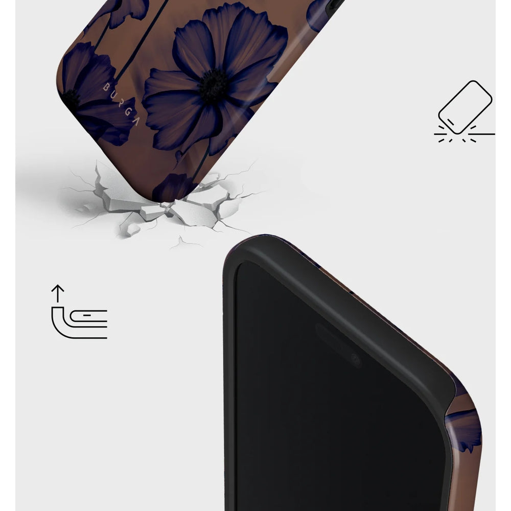 Handyhülle für iPhone Air, Burga Velvet Night Tough Magnetic, Braun und marineblau