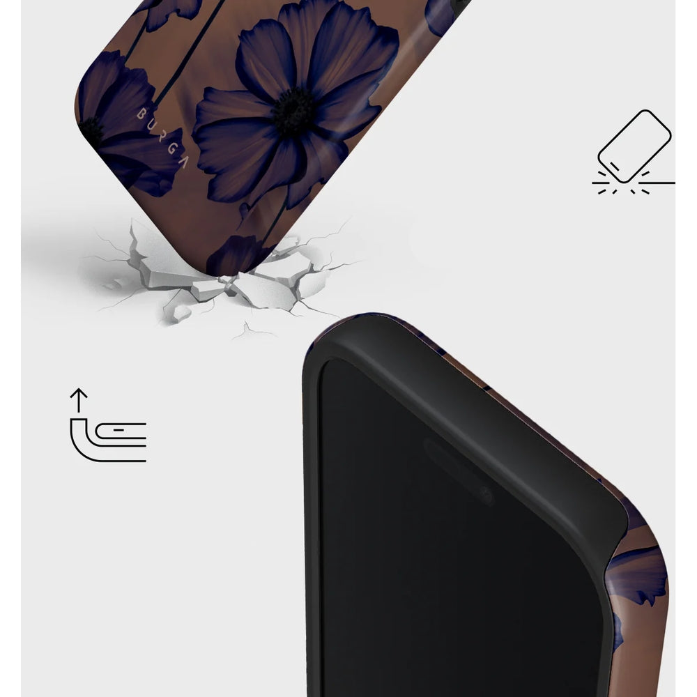 Handyhülle für iPhone 17 Pro, Burga Velvet Night Tough Magnetic, Braun und marineblau