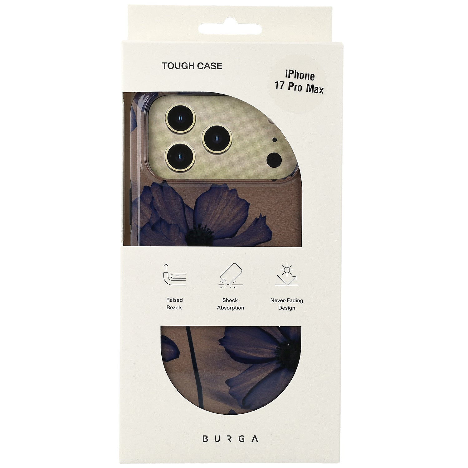 Handyhülle für iPhone 17 Pro Max, Burga Velvet Night Tough Magnetic, Braun und marineblau