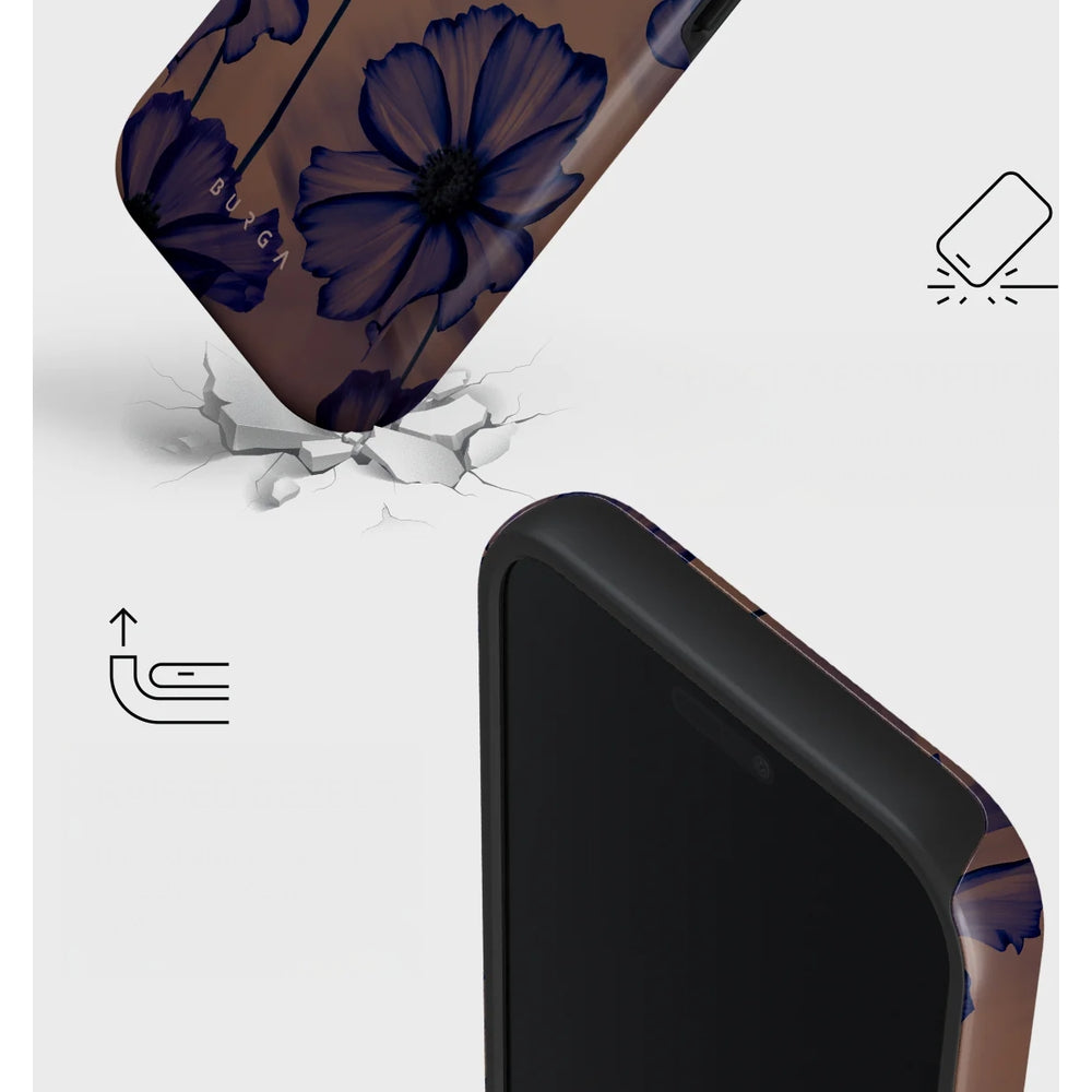 Handyhülle für iPhone 17 Pro Max, Burga Velvet Night Tough Magnetic, Braun und marineblau