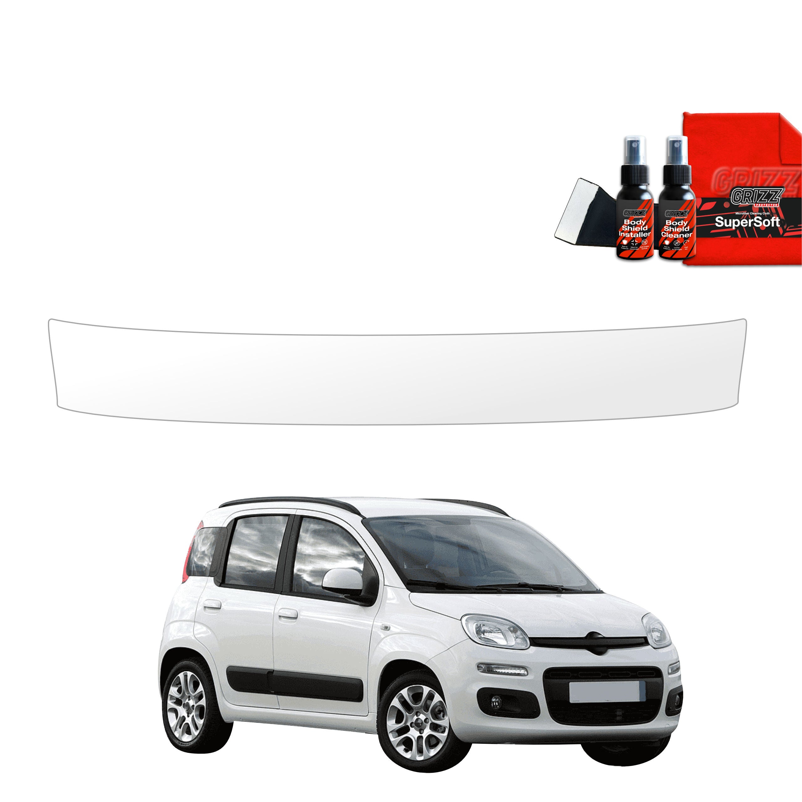 Schutzfolie Grizz Protector für Ladekante - Fiat Panda 3 Hatchback 5D (2011-2016)