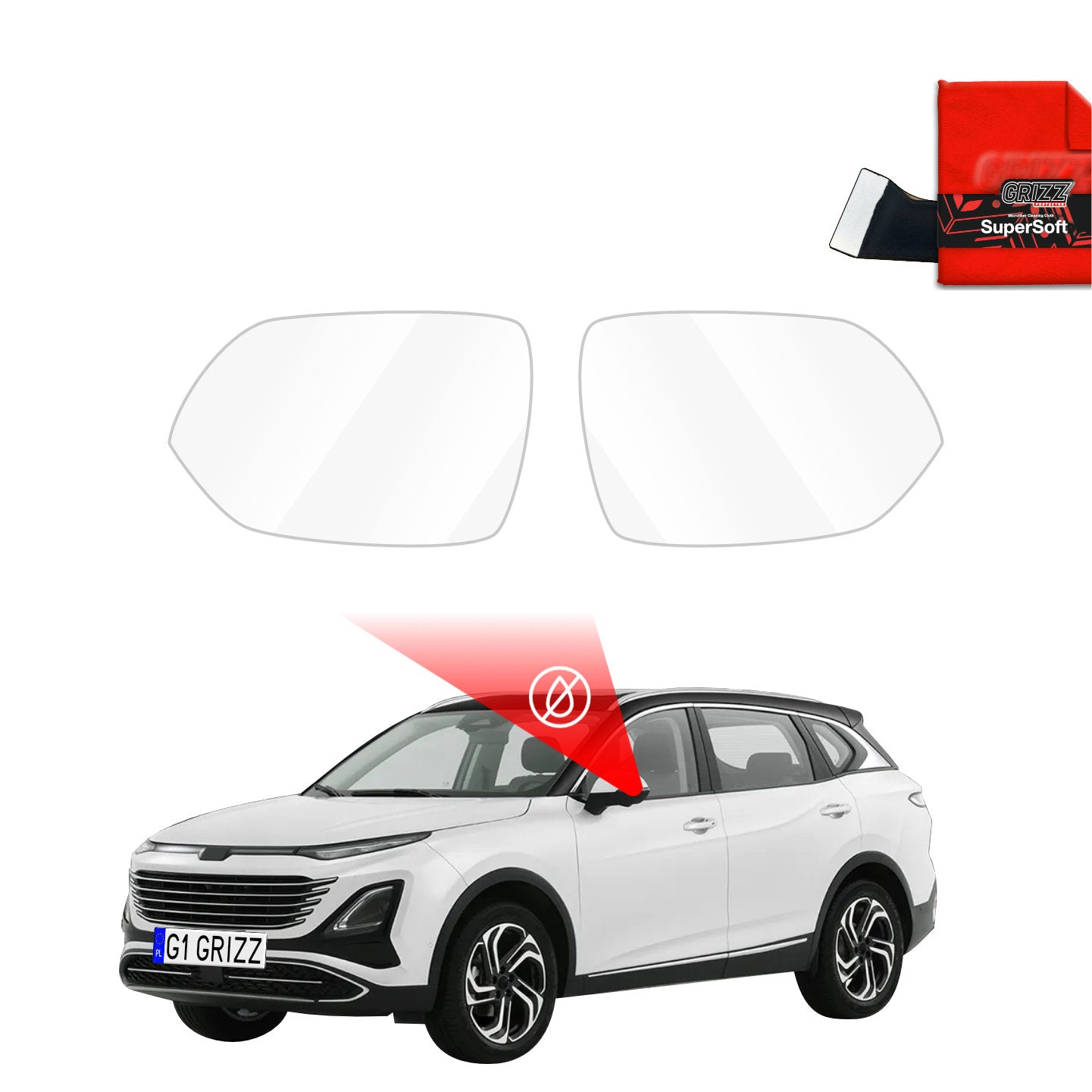 Regenschutzfolie Grizz Protector für Außenspiegel - Geely Starray EM-i (2025-2026)